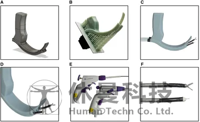 一种集成操作通道的3D打印喉镜，用于喉部手术